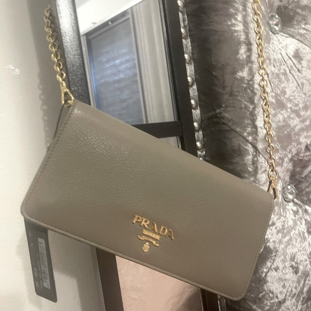 Brand new taupe PRADA crossbody handbag
